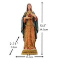 thumbnail image 2 of Virgin Mary Statue Sacred Heart Figure Resin Sculpture Savior Figurine Catholic Religious Gift Home Chapel Decoration 13 inch, 2 of 7