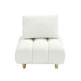 thumbnail image 4 of Teddy Fabric Single Sofa, Armless Floor Sofa with Spacious and Comfortable Seat, Upholstered Couch with Removable Back Cushion for Living Room, Bedroom, Apartment,Beige, 4 of 8
