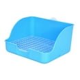 thumbnail image 5 of Rabbit Litter Potty Trainer Corner Easy to Install Rectangular Pet Pan Bedding Cage for Galesaur Chinchillas Hamster Blue, 5 of 9