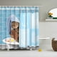 thumbnail image 2 of Cortina de de surtida cuadrada de 1,8 m Tela impermeable Lindo gato Gloria Cortina de ducha, 2 of 4