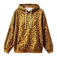 thumbnail image 4 of Gunia Womens Hoodie Leopard Hooded Sweatshirt With Pocket Casual Cozy Oversized Top Warm Fleece Fall Winter Fashion Pullover Clothes, 4 of 4