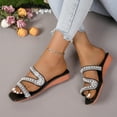 thumbnail image 6 of IUJSOY Mules Low Wedges for Women Square Open Toe Casual Slides Pearl Strappy Dress Pumps Shoes, 6 of 9