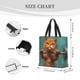 thumbnail image 3 of Balery Strong Kitten Lifting Weights Bolsa de Mano para Mujeres con Cremallera, Bolsa de Gimnasio con Compartimentos, Bolsa para Laptop, Bolsa para Trabajo, 3 of 7