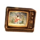 thumbnail image 2 of Bola de nieve navideña con forma de TV, linterna, caja de música navideña para mesa, escritorio de casa Muñeco de nieve retro dorado, 2 of 8