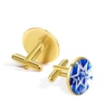 thumbnail image 3 of Flag of Israel Elegant Men's Cufflinks Set, for Formal Attire, Crafted with Durable Stainless Steel, Ideal for Business Meetings and Special Occasions, 3 of 6