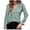 Green, variant on My Items Shirts for Women Women's Long Sleeve Shirts Women's Lace V Neck Knitted Jacquard Flounce Long Sleeve Blouses M