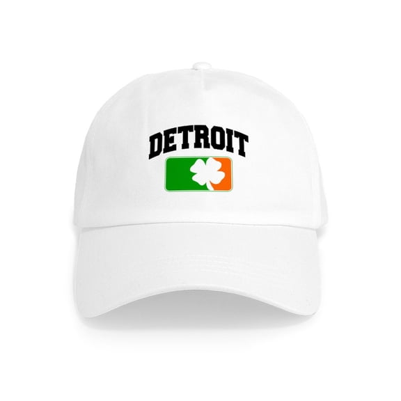 CafePress - Detroit Shamrock Cap - Adjustable 100% Brushed Unisex Casual Cotton Baseball Cap, Beige, 1
