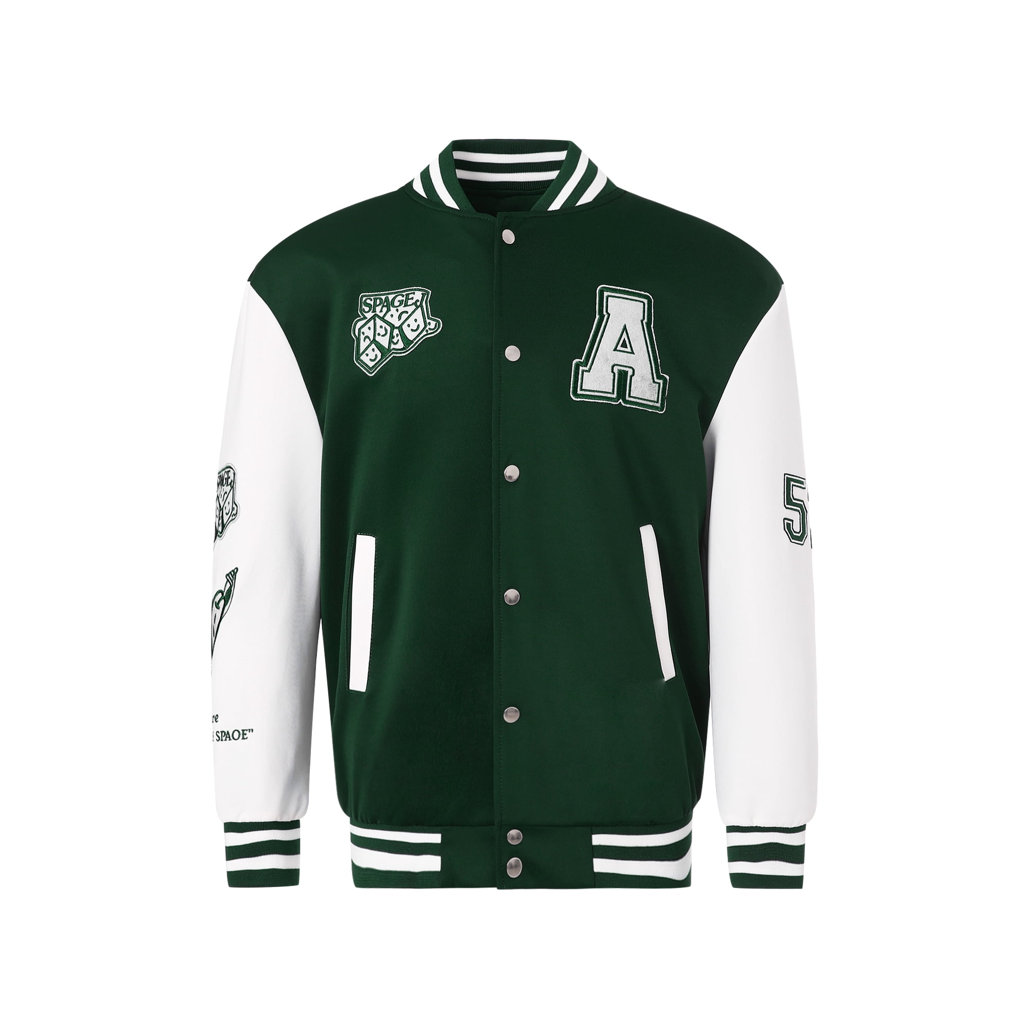 FOCUSNORM Men's Vintage Varsity Jacket Casual Letter Print