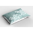 thumbnail image 2 of Ambesonne Vintage Pillow Sham 2 Pack, Retro Floral Ivy Swirls, 26"x20", Slate Blue Pale Blue, 2 of 3