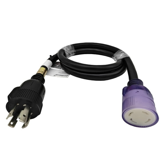 Parkworld 79070 UL Listed NEMA 14-30 Extension Cord, Generator 30amp 4 Prong Extension Cord, NEMA L14-30P to L14-30R Female with Lighted. (6 Feet)