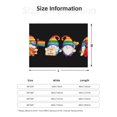 thumbnail image 5 of Uemuo Happy Pride Gnome Printed Throw Blanket for Couch, Fluffy Fuzzy Blankets for Bed, Sofa, Cozy Flannel Faux Fur Blanket-50"x40", 5 of 6