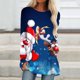 thumbnail image 2 of Tops de Otoño Para Mujer Tops Con Estampado de Navidad Moda Casual Manga Larga Cuello Redondo Blusa Suelta Camisas Odeerbi ODB181409, 2 of 5