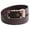 Brown/Gold, variant on FEDEY Mens Classic Leather PEACE Statement Ratchet Belt w Automatic Buckle