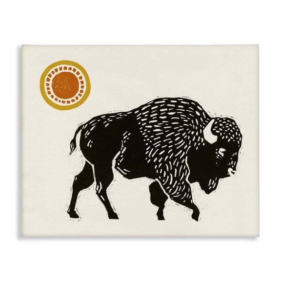 Stupell Industries Bohemian Southwestern Bison Portrait Canvas Art, 30 x 24, by Victoria Barnes