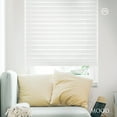 thumbnail image 2 of MOOD Faux Wood Blinds | 40 inch blinds for windows | 2" Cordless Blackout Window Treatment | Comfort White | 40 x 48, 2 of 6