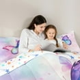 thumbnail image 5 of Manfei Dreamy Butterfly Child Bedding Comforter Set, Pink Watercolor Art Twin Comforter Sets, Romantic Anniversary Reversible Bedding Set, Luxury Bedroom Decor, 2 Pieces, 5 of 8