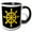 Black/White, variant on 3drose, Image of a Ship Helm, Steering Wheel. Yellow on Black. Sailing Charm, 11oz Magic Transforming Mug