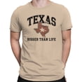 thumbnail image 2 of Smartprints Texas Bigger Than Life Men's T-Shirt Natural, Cotton, S, 2 of 4