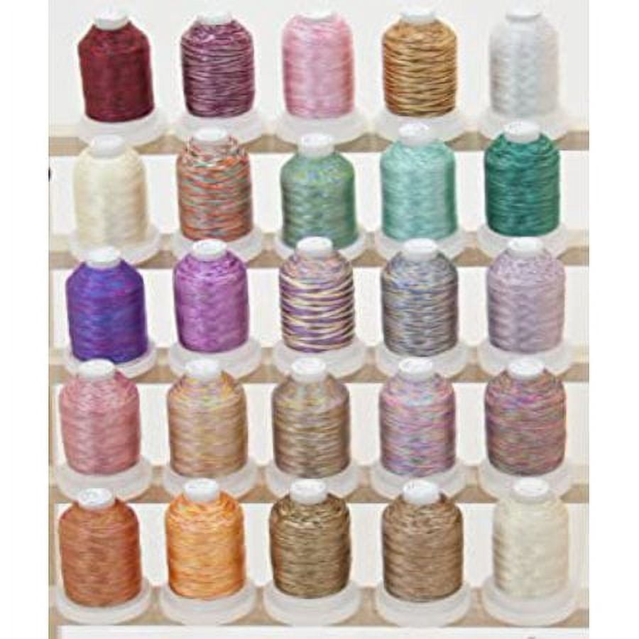 M120 - Rainbow Variegated Embroidery Thread Cone