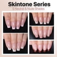 thumbnail image 3 of Press On Nails SXC Cosmetics, punta francesa, tono de piel nude, 3 of 9
