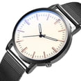 thumbnail image 3 of Reloj de pulsera de cuarzo con esfera de aleación simple para hombre, moda de ocio, decoración (negro y blanco), 3 of 8
