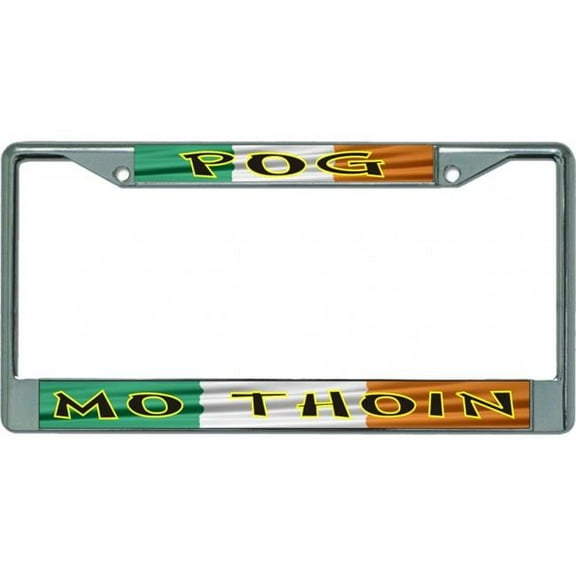 Pog Mo Thoin Chrome License Plate Frame