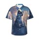 thumbnail image 1 of Fotbe Cloud Wolf Camisa Hawaiana para Hombre Unisex – Camisa Casual de Verano con Botones de Manga Corta de Algodón y Lino,Medium, 1 of 7