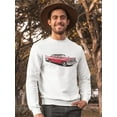 thumbnail image 2 of Vintage Red Car Drawing Sweatshirt Men -Image by Shutterstock, Male 4X-Large, 2 of 4