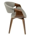 thumbnail image 2 of Symphony Mid-Century Modern Dining/Accent Chair in Walnut Wood and Grey Faux Leather by LumiSource, 2 of 5