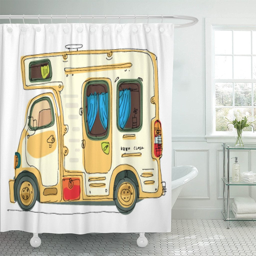 PKNMT Vintage Motorhome Caravan Trailer Camper Home Motor Shower