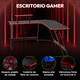 thumbnail image 2 of Escritorio Gamer Titano Nova Negro Esquinero Acabado Fibra de Carbono Con Repisa Ajustable, 2 of 7