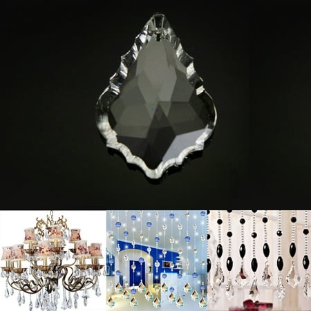 - 1pc Gold Maple Leaf Glass Crystal Prisms Light Pendant Parts Lamp Chandelier