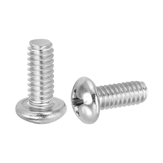 Uxcell Vis de Machine à Tête de Poêle, Vis Rondes en Acier Inoxydable 304 pour Armoire 50 1/4-20 x 5/8 Pouces