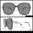 thumbnail image 3 of Womens Oversized Butterfly Rectangle Fashion Rhinestone Arm Sunglasses Grey - Brown, 3 of 7