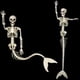thumbnail image 2 of Escena de ambiente de actividad de esqueleto de pez de Halloween de 80 cm con diseño de esqueleto de hueso de sirena de simulación, 2 of 5