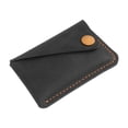 thumbnail image 1 of Cartera tarjetero minimalista, regalo de cumpleaños con cierre a presión. Negro, 1 of 9