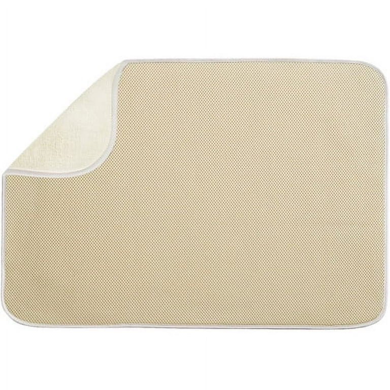 InterDesign iDry Kitchen Mat Solid, Large, Beige