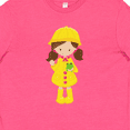 thumbnail image 4 of Inktastic Girl With Brown Hair, Yellow Raincoat, Frog Youth T-Shirt, 4 of 5