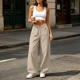 thumbnail image 6 of SwiftWear Barrel Pantss for Women Trendy High Waisted Cotton Wide Leg Baggy Trouser with Pockets, 6 of 8