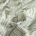 thumbnail image 4 of Ntbay 3 Layers Cotton Muslin King Bed Blanket, Super Soft Breathable Thermal Yarn Dyed Quilt for Adults, Perfect Lightweight Blanket for Couch Sofa Bed All Seasons, 106"x92", Dark Grey Leaf, 4 of 5