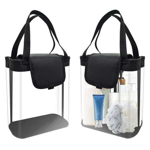 EHJRE Hanging Toiletry Bag Sturdy Bath Bag for Men and Women Large Clear Men's Shaving Bag Makeup Pouch for Bathroom Swimming Traveling