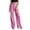 Pink, variant on Women's Solid Pleated Wide Leg Suit Bottoms,High Rise Belted Waist Straight Dress Pants for Work Meeting Errands