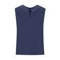 thumbnail image 5 of Atogsazn Women's Summer Linen Tank Tops Casual Loose Sleevelees Pullover Shirts Lightweight Blouse Outfit Clothes Navy M, 5 of 5