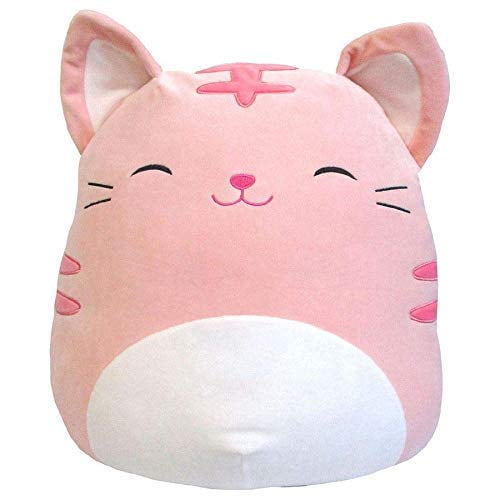 Pink/white SQUISHMALLOW Roxy The Cat Pillow Stuffed Animal 16"