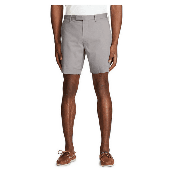 Polo Ralph Lauren Men's Stretch Straight Fit 8 Chino Shorts Soft Grey,30