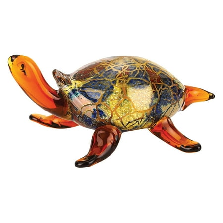 - Badash Firestorm Murano Style Art Glass Turtle Figurine
