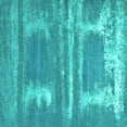 thumbnail image 1 of Ahgly Company Indoor Square Oriental Turquoise Blue Industrial Area Rugs, 7' Square, 1 of 4