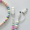 thumbnail image 4 of Charging Cords, USB C Beaded Phone Charger Cord for , 2 in 1 Cute Fast Charging Cable, 4 of 7