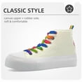 thumbnail image 2 of Platform Canvas Sneakers&nbsp;for Womens mens Fashion High Top Canvas Platform Shoes Casual Lace-up Shoes&nbsp;Comfortable Lightweight Walking Shoes for Daily Work, 2 of 6
