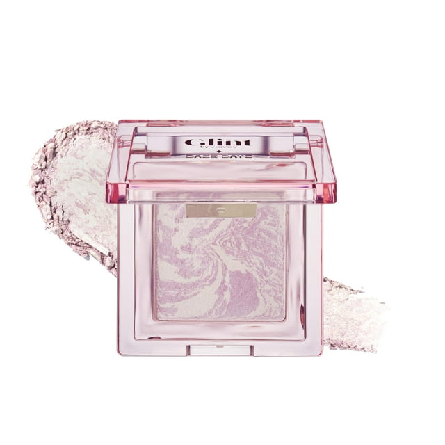 Resaltador de mármol Glint Event de primavera (Icicle Moon 0,08 oz) - Maquillaje coreano. Inspirado al horno para un uso suave y radiante de larga duración. Enriquecido con micropartículas de perlas.